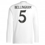Günstige Fußballtrikots Real Madrid Bellingham 5 Heimtrikot 2024-25 Langarm